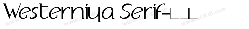 Westerniya Serif字体转换